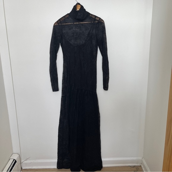 AFRM Elegant Amala Lace Dress Black Size M - Picture 4 of 9